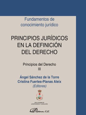 cover image of Principios jurídicos en la definición del derecho. Principios del derecho III